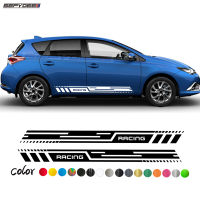 2X รถประตูด้านข้างลายกระโปรงสติกเกอร์ Racing Sport Graphic Body Decor ไวนิล Decals สำหรับ Toyota Auris Wagon Hatchback อุปกรณ์เสริม