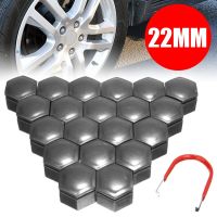 20pcs Gray 22mm Car Wheel Nut Bolt Cap Cover with Removal Tool Wheel Nut Caps Set Fit For Vauxhall Insignia Nails  Screws Fasteners