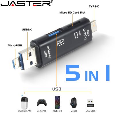 5-In-1 Antarmuka Multi-fungsi 2.0 Berlaku untuk TYPE-C/USB/Mikro/USB/TF/SD OTG Pembaca Kartu Komputer Eksternal Adaptor Mini