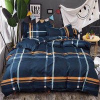 ผ้าปูที่นอน6ฟุต ชุดผ้าปูที่นอน 5ชิ้นรัดมุม ชุดที่นอน Fitted sheet (ลายผ้าปูเป็นลายเดียวกับผ้านวม) (รัดมุม เตียงสูง12นิ้ว)(ไม่รวมผ้าห่ม)