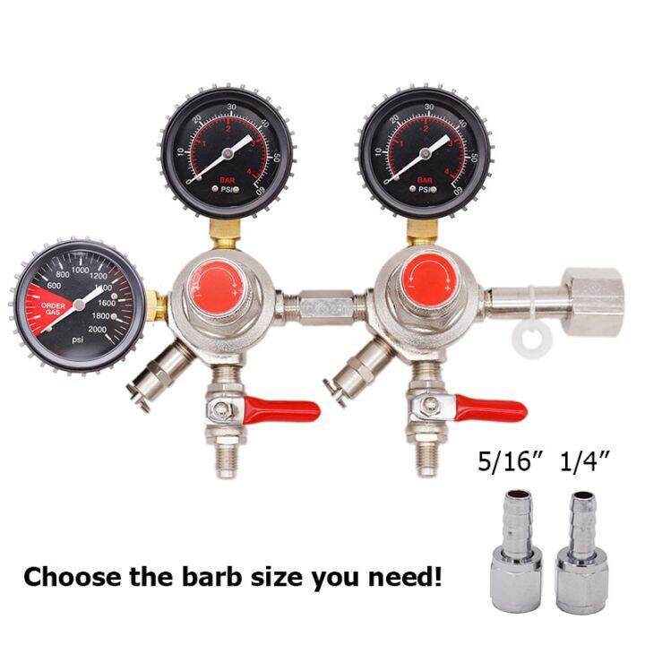 New Homebrew Dual Body CO2 Draft Beer Regulator For Draft Beer