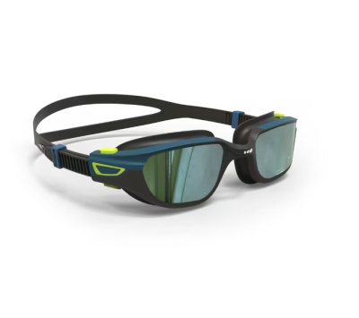 Swimming goggles mirrored Lenses size L -  Black / Blue