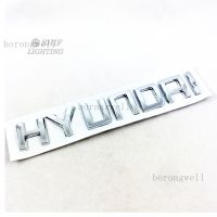 1 X ABS Chrome HYUNDAI โลโก้ตัวอักษรรถอัตโนมัติด้านหลัง Trunk Emblem สติกเกอร์ป้ายรูปลอกสำหรับ HYUNDAI