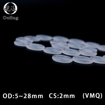 White Rubber Ring Silicone/VMQ O ring Seals 2mm Thickness 5/5.5/6/7/8/9/10/11/12/13/14 28mm OD Silicon Oring Seal Gasket Washer