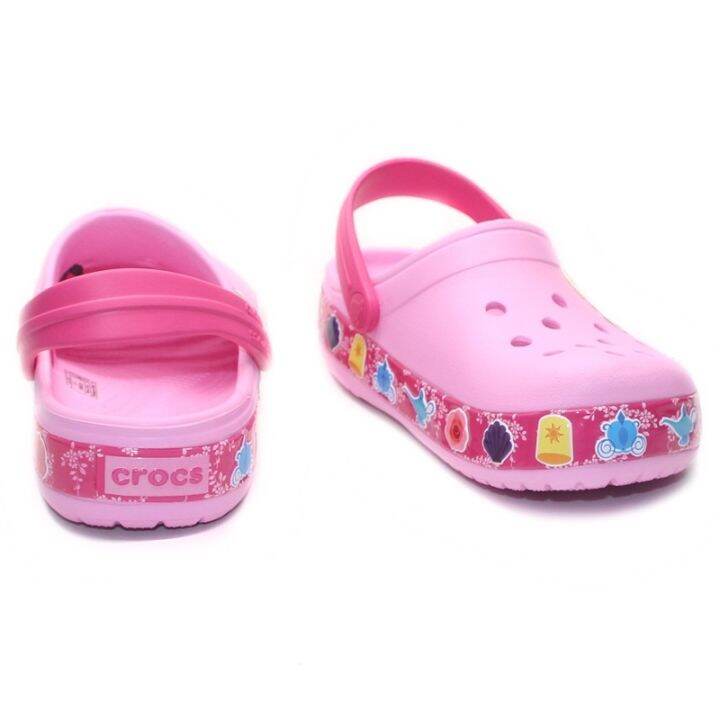 crocs-รองเท้าแตะ-สีชมพู-สไตล์เจ้าหญิง-สําหรับเด็กผู้หญิง-207075