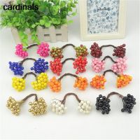 【CC】 25pcs/50 Heads 0.7cm Fake Fruit Small heads Berries Artificial cherry Stamen Wedding