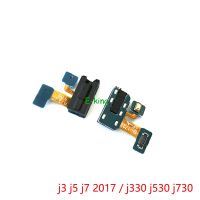 สำหรับ Samsung Galaxy J3 J5 J7 J330 2017 J530 J730แจ็คหูฟังหูฟังสายเคเบิลซ็อกเก็ตยืดหยุ่นเสียงพร้อมไมโครโฟน LPX3761อะไหล่