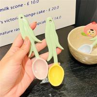 Creative Tulip Shaped Ceramic Spoon Macaron Color 3D Flowers Coffee Spoon Dessert Ice Cream Milk Stirring Spoon Kitchen Tools Serving Utensils