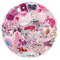 50PCS/set Y2K millennium stickers Barbie pink decorate laptop luggage ledger toys Waterproof stickers