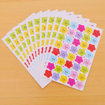 400pcs Cute School Stars Smile Children Reward Decal Label