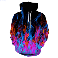 2021 New Trend Colorful Flame Hoodie 3D Sweatshirt Men And Women Hooded Loose Autumn And Winter Coat Street Clothing Hoodies Size:XS-5XL