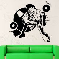 Disco Wall Stickers For Night Club Rock n Roll Music Vinyl Decal Pub Home Decoration Accessories For Living Room W800