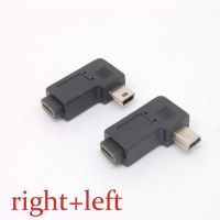 Mini USB 2.0 Male To Micro USB 2.0 Female 90 Degree Right Left Angle Adapter