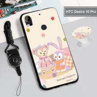 ?เคสซิลิโคนป้องกันแบบเต็มรูปแบบใหม่ HTC Desire 10 Pro/A9/D12S/D19S/U11PLUS นิ่มลายการ์ตูนฝาครอบโทรศัพท์มือถือที่มีห่วงยึดรูปแบบเดียวกันและเชือก