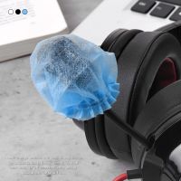 50Pcs Headphone Microphone Cover Non-Woven Disposable Meeting Mic Microphone Windscreen Spray Proof hygiene Protection Cover