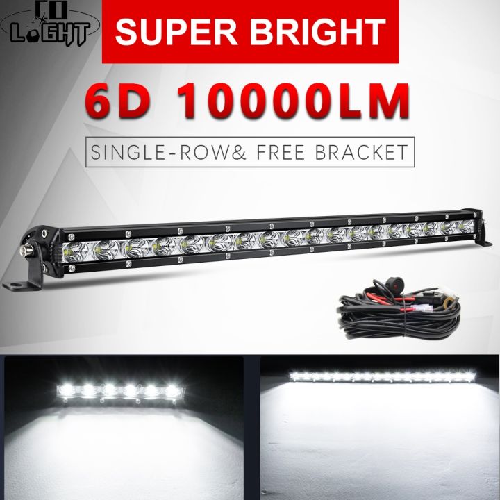 cw-co-light-super-bar-row-7-quot-20-quot-inch-30w-90w-flood-beam-suv-4x4-road-lamp
