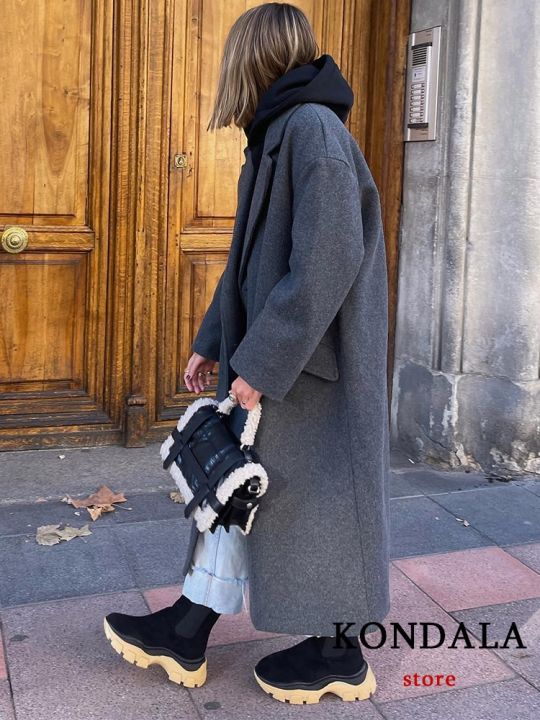 kondala-women-autumn-winter-thick-long-coats-vintage-v-neck-long-sleeve-pockets-jackets-fashion-2023-elegant-female-coats