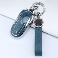 Bling Keyring Holder TPU Shell Fob Car Key Case Cover for Tesla Model S X 3 Y Key Cover