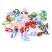 50pcs/lot 6x12mm Teardrop Austria Crystal Beads Faceted Glass Beads Loose Spacer Beads For Jewelry Making DIY Accessories