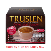 Truslen Coffe Plus Collagen (16 กรัม X 10 ซอง) 1กล่อง  Truslen Coffee Plus Collagen กาแฟ ทรูสเลน ทรูสเลน Truslen