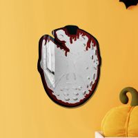 Halloween Decoration Ornaments Ghost in the Mirror Wall Mirror Frame Pendant Luminous Scary Mirror Ghost