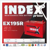 INDEX BATTERY รุ่น EX195R ใช้กับรถ Toyota : Hiace Nissan : Urvan Isuzu : TFR 2.5, Dragon Eye