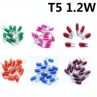 【CW】10Pcs 12V 1.2W T5 286 amber red green blue pink purple warm white Light Bulb Dashboard Instrument Panel Brake Light Bulbs