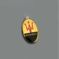 โลโก้ มาเชราติ สีทอง ติดกระโปรงหน้า  Front Hood Emblem Sticker Decal Badge gold Logo For Maserati Ghibli GT