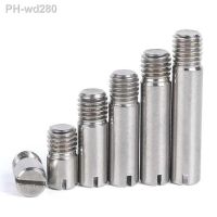 1-5Pc M2 M2.5 M3 M4 M5 M6 M8 M10 304 A2 Stainless Steel Outside Thread Solid Dowel Pin Slotted Head Positioning Roll Shaft GB878