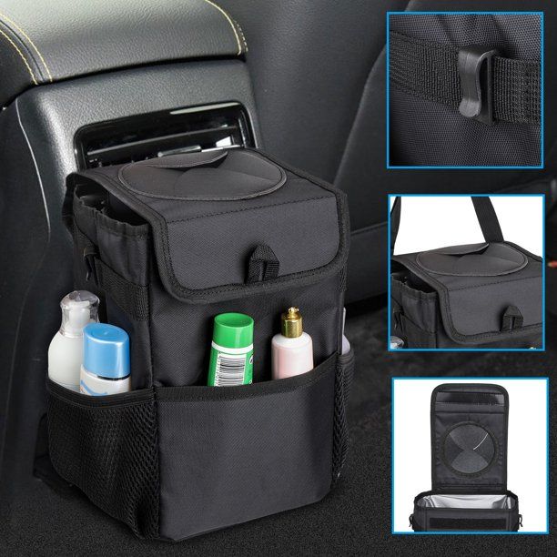 multipurpose-car-trash-can-ถังขยะในรถยนต์-กล่องเก็บของในรถ-car-storage-bag-ที่เก็บของในรถ-กระเป๋าเก็บของ-กระเป๋าใส่ของ-กระเป๋าแขวนรถ-สีดำ-t1861