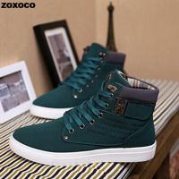 HOT★Zoxoco Mens Vulcanized Shoes Spring/Autumn Men Shoes High Quality Frosted Suede Casual Shoes