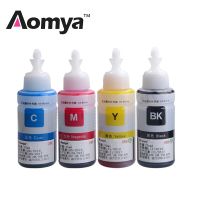 Aomya ชุดหมึกเติม4สีย้อมผมสำหรับ Epson L100 L110 L120 L132 L210 L555 L550 L566 L222 L300 L312 L355 L350 L362เครื่องพิมพ์