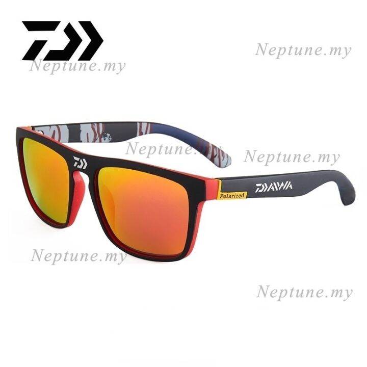 daiwa-แว่นกันแดดโพลาไรซ์ทรงขับรถสำหรับผู้ชาย-แว่นตากันแดดเดินป่าตั้งแคมป์ตกปลาแบบคลาสสิกแว่นตากันแดด-uv400