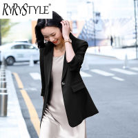 RYRYSTYLE ชุดเบลเซอร์6165เสื้อสูทขนาดเล็กแขนยาวปานกลางลำลองใหม่ฤดูใบไม้ผลิ/ฤดูร้อน