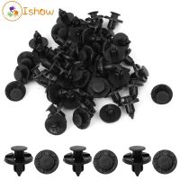 HL50 PCS 8mm Hole Plastic Rivets Fastener Push Clips Black for Car Auto Fender