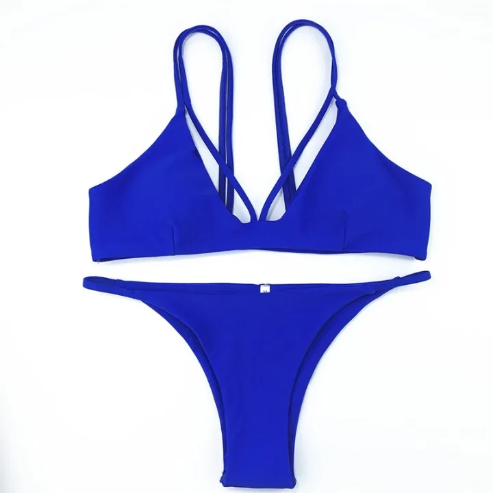 【C&A】123 Triangle Top With Tanga Panty Bikini Sexy Push Up swimming