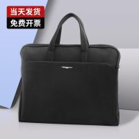 ▩﹊✆ Custom-made briefcases for women and men document Mens mens business meeting handbags Commuting womens Handbags Sweeping black evil customization