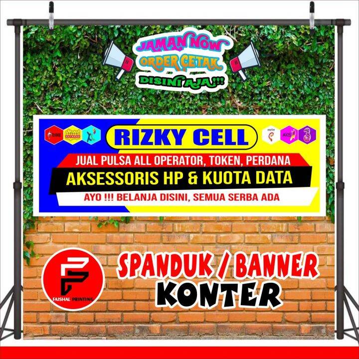 Spanduk Konter / Spanduk Jual Pulsa / Banner Jual Kuota / Banner Konter ...