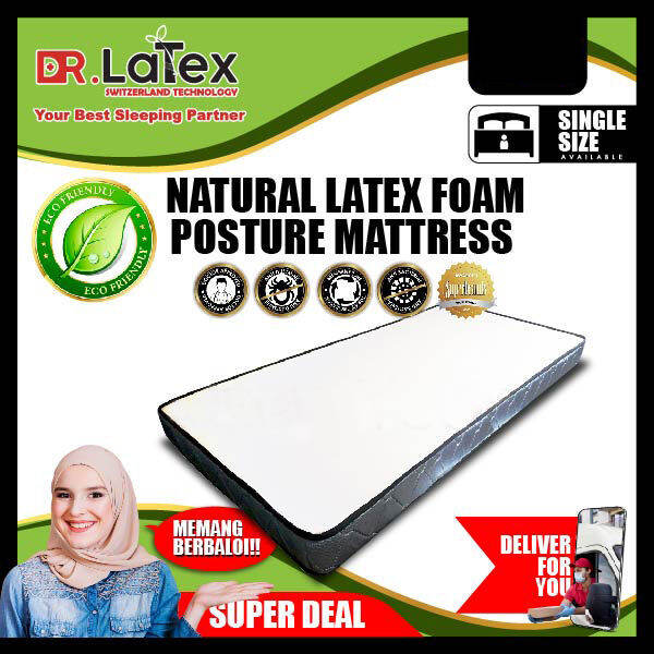 Dr.Latex 5 Inch Natural HD Latex Foam Posture Mattress / Single