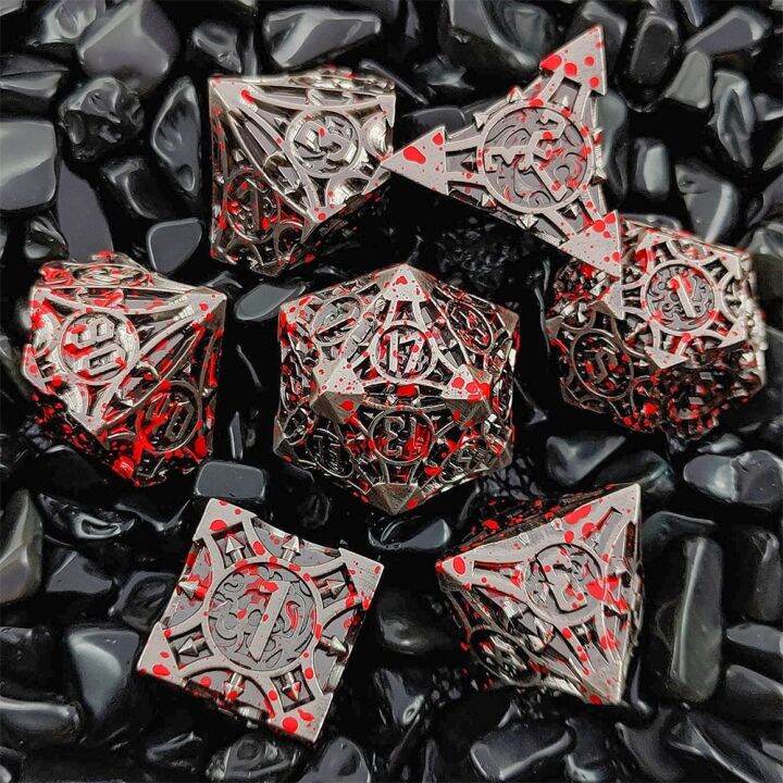 โลหะมีสีของขวัญสุดสร้างสรรค์สำหรับ Dandd DND ชุดลูกเต๋าอุปกรณ์เกมส์ ...