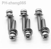 ✑ 50pcs M5 M6 phillips round screws gasket combination bolts nickel plated steel machine male screw 10mm-20mm length