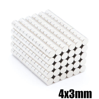 10ชิ้น แม่เหล็ก 4x3มิล Magnet Neodymium 4x3mm แม่เหล็กแรงสูง 4mm x 3mm แม่เหล็กแรงดูดสูง 4*3mm แรงดูดสูง ติดแน่น ติดทน