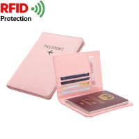 ใหม่ RFID ผู้หญิงหนังหนังสือเดินทางปกผู้ถือบัตรเครดิตออแกไนเซอร์กระเป๋าเดินทางสำหรับสาว Mansticket กรณีผู้ชาย ID กระเป๋า