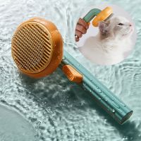 ♦△✢ Pumpkin Slicker Brush Self Cleaning Pet Brush for Shedding Dog Cat Grooming Comb Removes Loose Hair Pet Cleaning Tools