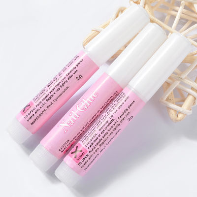 【BeautyMalls】 10Pcs/Pack Nail Glue Strong Adhesive Acrylic False Nail Tips Rhinestone Manicure