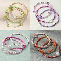 3PCS Mixed Color Rice Beads Irregular Crystal Crushed Stone Bracelets On Hand Beaded Vintage Women 39;s Hand Bracelets New Jewelry