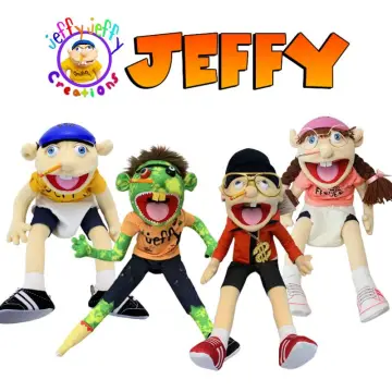 60cm Jeffy Hat Hand Puppet Jeffy Plush Cosplay Toy Game Stuffed Doll Kids  Gifts