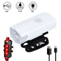 Happybuyner Bike Bicycle Lights USB LED Rechargeable Set Mountain Cycle Front Back Light Set