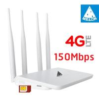 4G Router 4 เสา เราเตอร์ใส่ซิม ปล่อย Wifi รองรับ 3G+4G ทุกเครือข่าย Ultra fast 4G Speed ใช้งาน Wifi ได้พร้อมกัน 32 อุปกรณ์+-