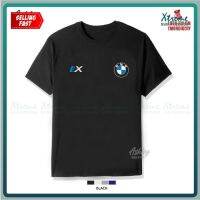 เสื้อยืดแขนสั้นคอกลมเสื้อยืดคอกลม ผ้าฝ้าย ปักลายรถยนต์ BMW IX I4 Hybrid EV Electric Vehilce X5 i8 SUV Sport Car Baju Lel